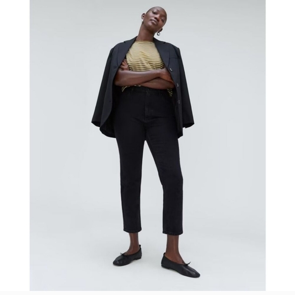 Everlane The Original Curvy Cheeky Jean Straight Coal Black Sz 24 - Picture 16 of 16